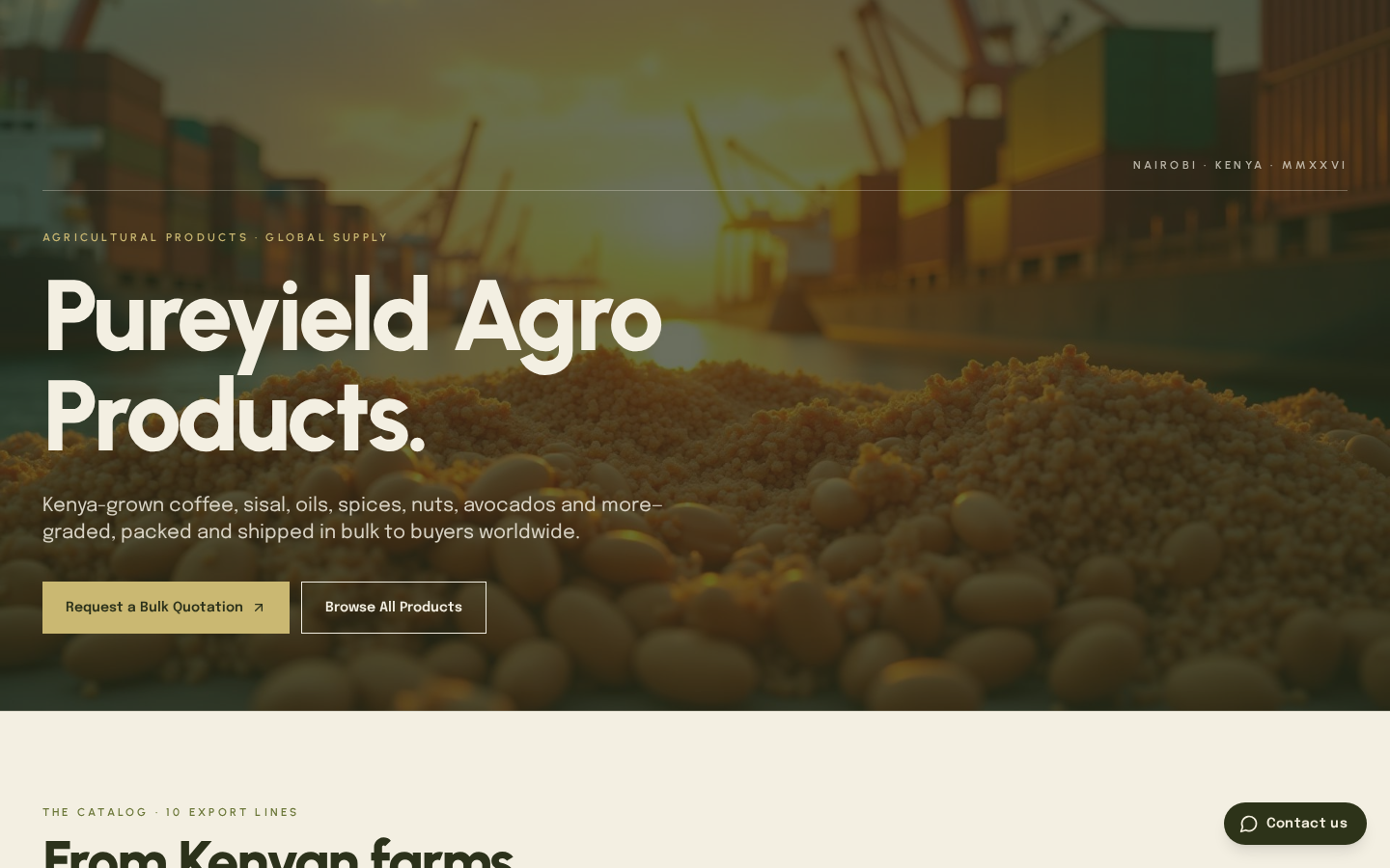 Pure Yield Products website