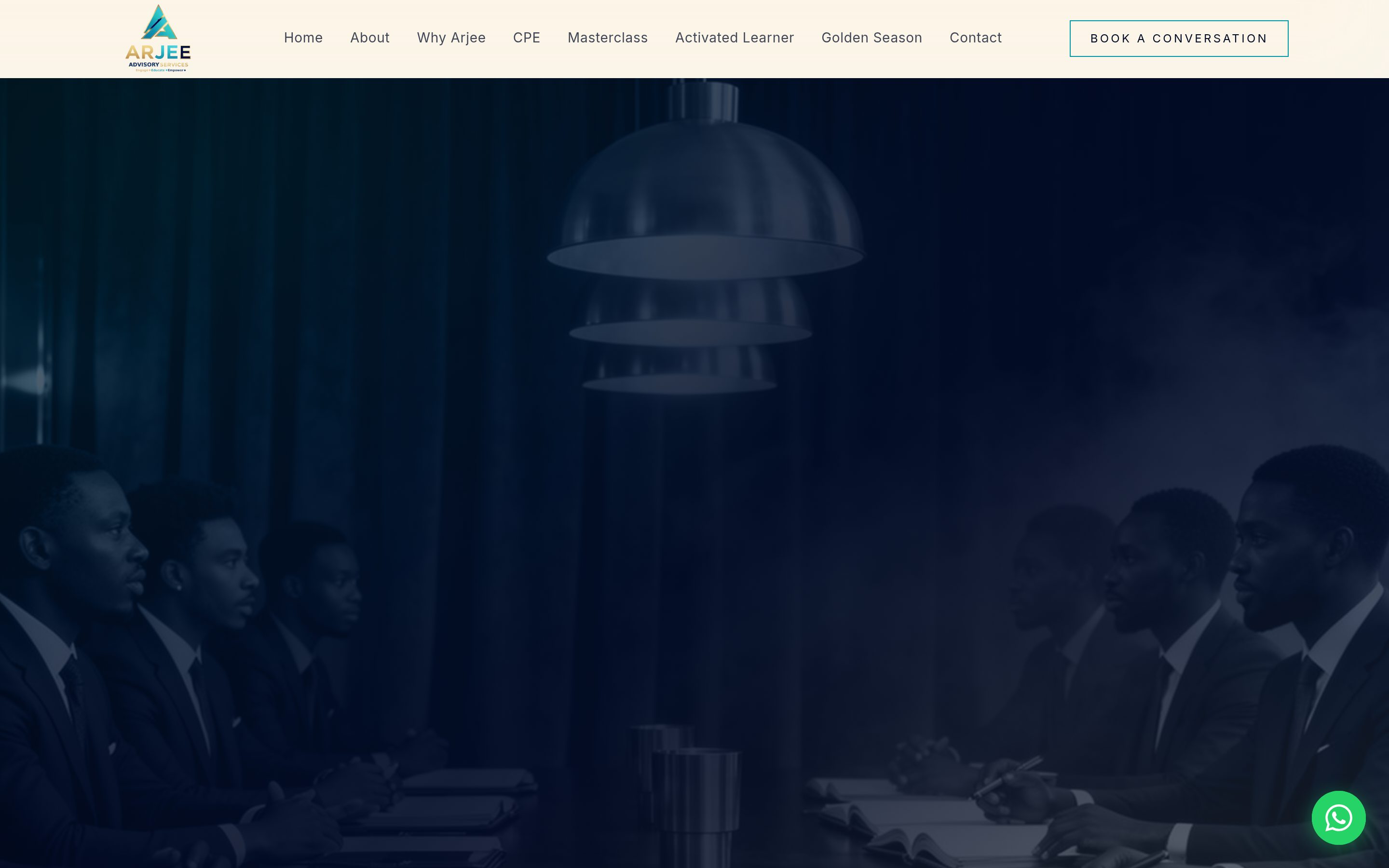Arjee Advisory Services — homepage hero