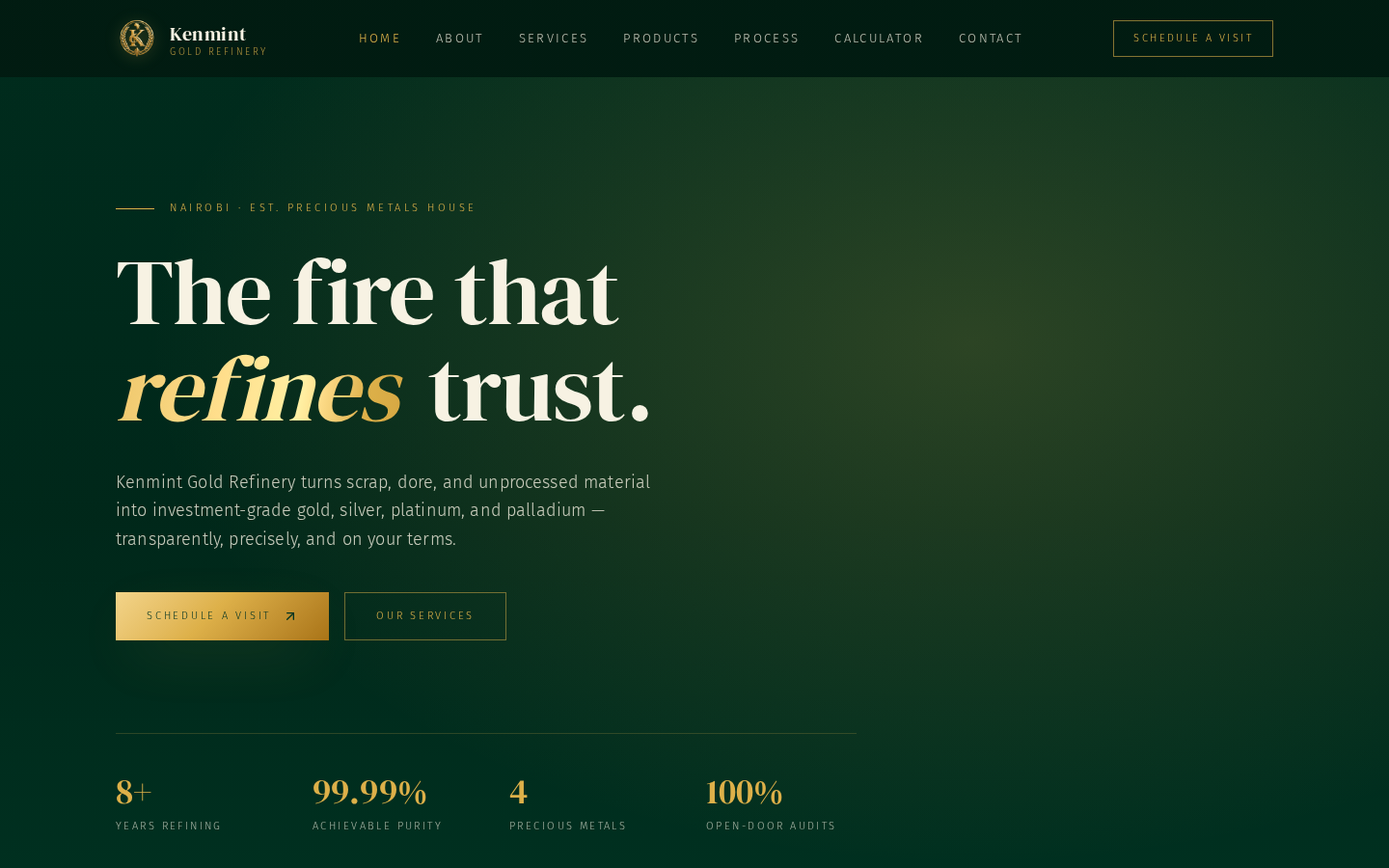 Kenmint Gold Refinery website
