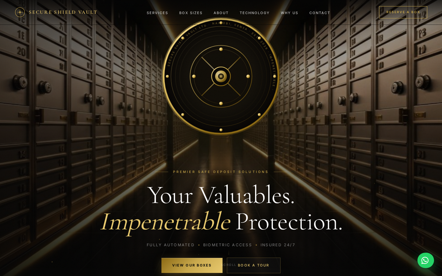 Secure Shield Vault website