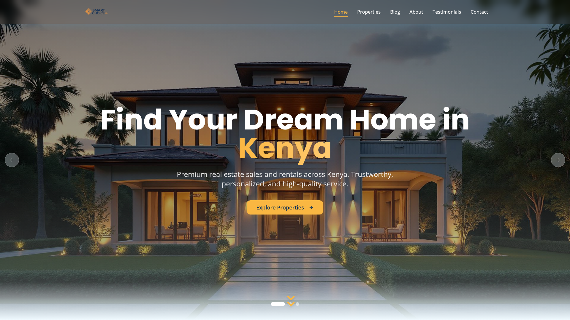 Smart Choice Property — homepage hero